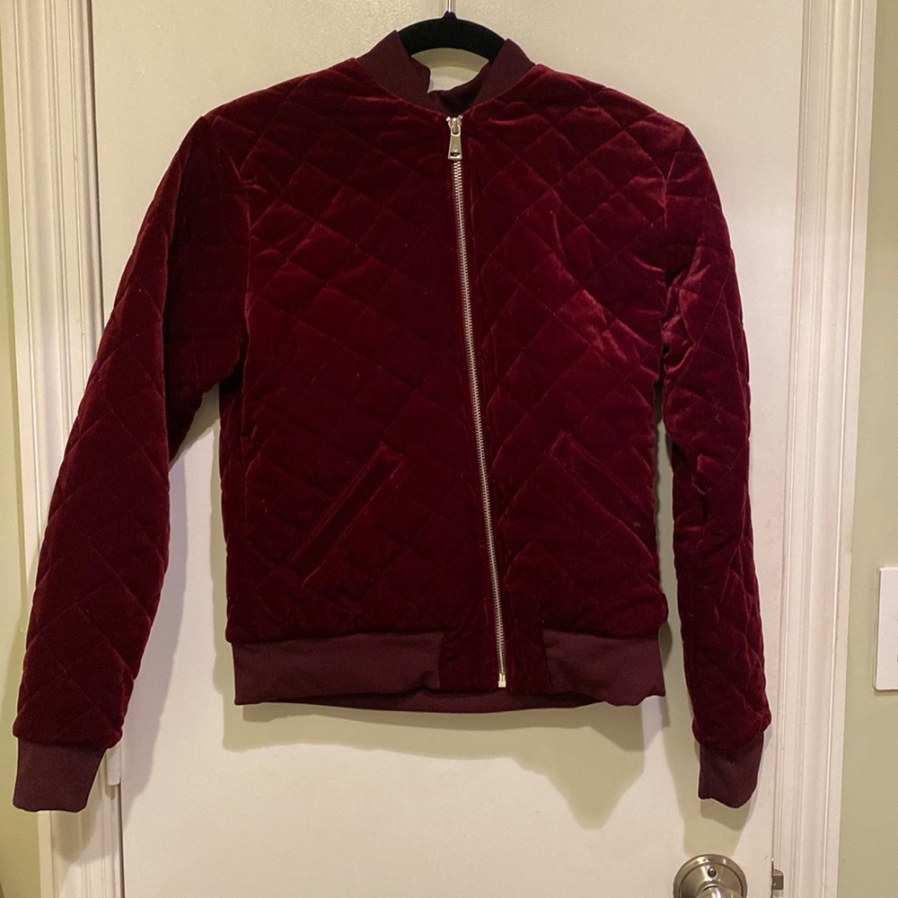 Lauren: Ralph Lauren - Quilted, red suede zip up bomber jacket (New with tags)